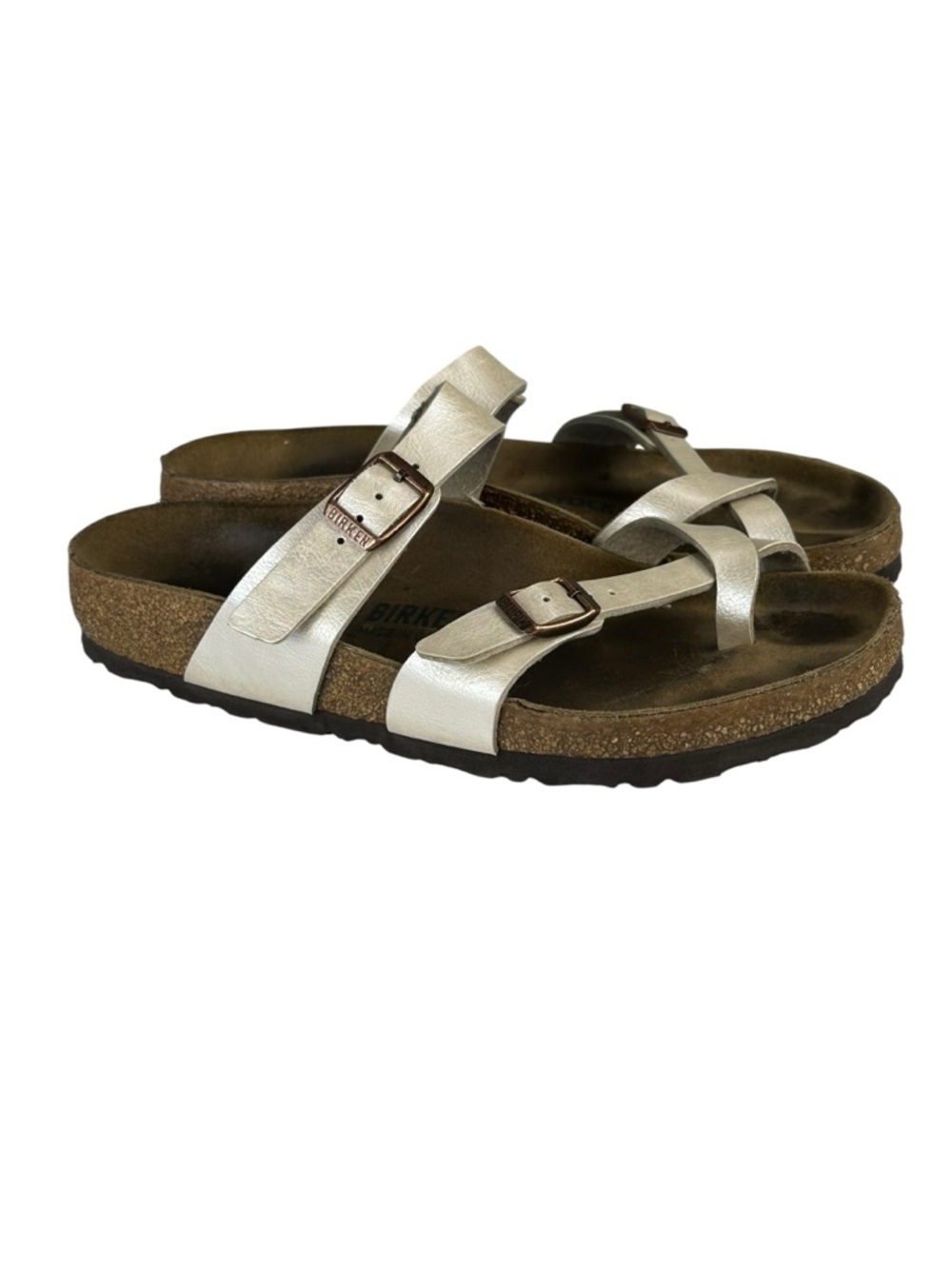 Women's Birkenstock MayariBirko-Flor "Graceful Pearl White" Sz. 37 6.5-7 - Picture 2 of 7